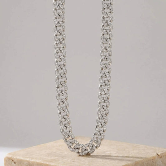 Collier ras de cou grosse maille cubaine