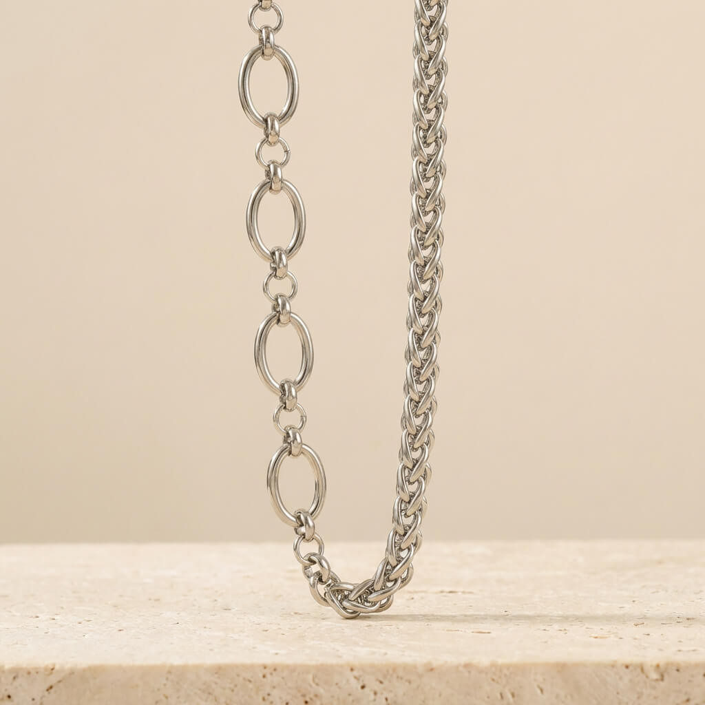 Collier chaîne épaisse en acier inoxydable