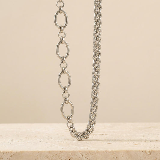 Collier chaîne épaisse en acier inoxydable