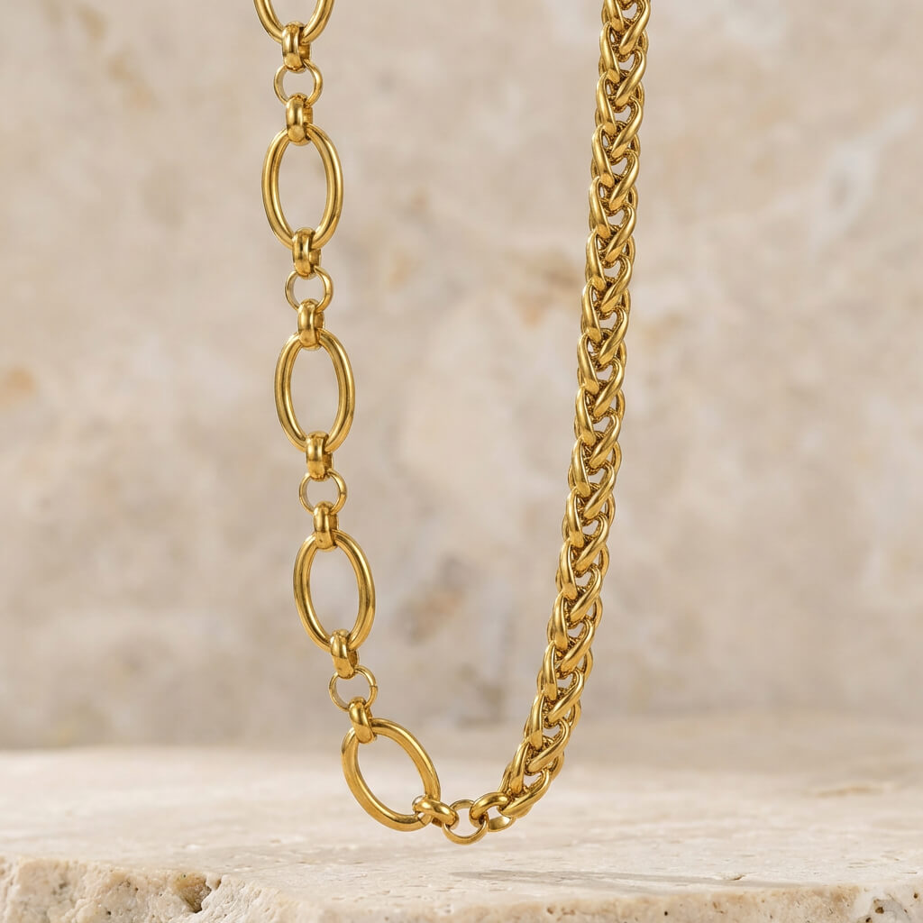 Collier chaîne épaisse en acier inoxydable